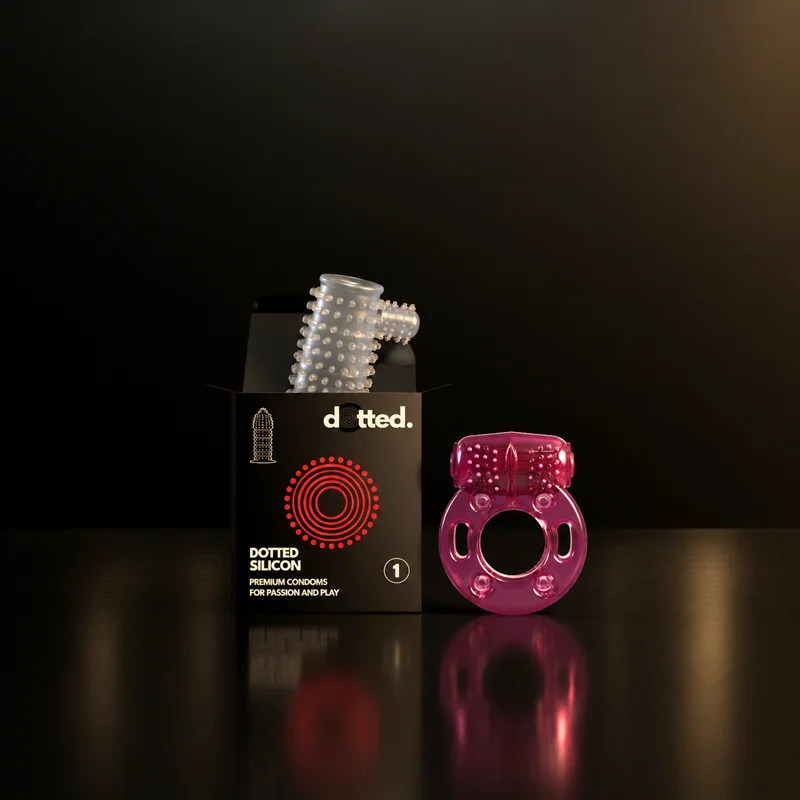 Reusable Silicone Condom + Pleasure Vibrator Ring