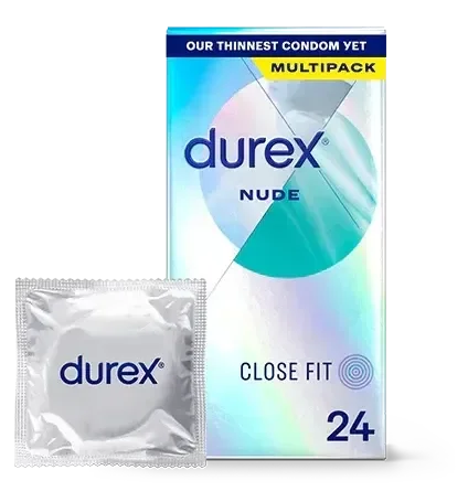 Durex Nude Ultra Thin Close Fit Condoms 24 pack