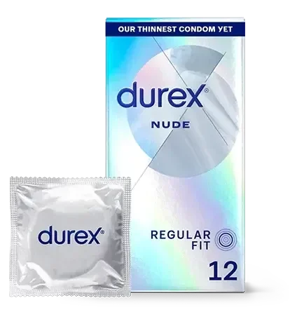 Durex Nude Ultra Thin Regular Fit Condoms 12 pack