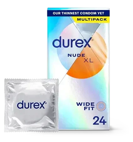 Durex Nude Ultra Thin Wide Fit Condoms 24 pack